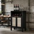 thumbnail image 7 of Nmkwnr Wood Coffee Bar Cabinet with Shelf, 2 Doors Buffet Cabinet for Living Room, Dining Room, Kitchen, Black, 7 of 7