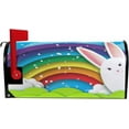 thumbnail image 2 of Happy Easter Bunny and Rainbow Magnetic Magnetic Mailbox Cover Standard Size for Garden Yard Outdoor Decorations-18 x 20.8", 2 of 5