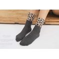thumbnail image 4 of 3 Paris Leopard Print Crew Socks Trendy Animal Pattern Dress Socks For Women, Lady, 4 of 4