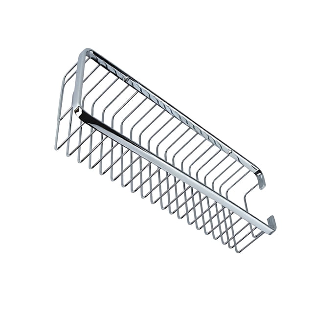 Inteprter Estante de almacenamiento rectangular duradero de acero inoxidable para bañera, fácil de instalar y ahorra espacio Accesorios de baño