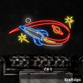 thumbnail image 2 of Craftnamesign Rocket Universe Neon Sign, Spaceman LED Sign, Man Cave Decorr, 2 of 4