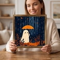 thumbnail image 4 of Dreisshy Art Framed Wall Artwork, Funny Spooky Wall Art Vintage Decoration for Rustic Farmhouse, Cute Ghosts Prints for Bedroom Halloween Decor, I, 4 of 7