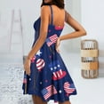 thumbnail image 5 of SAATLERI July 4th Dresses for Women American Flag Spaghetti Strap Independence Day Dresses A Line Sleeveless Summer Party Punk Dresses, 5 of 5