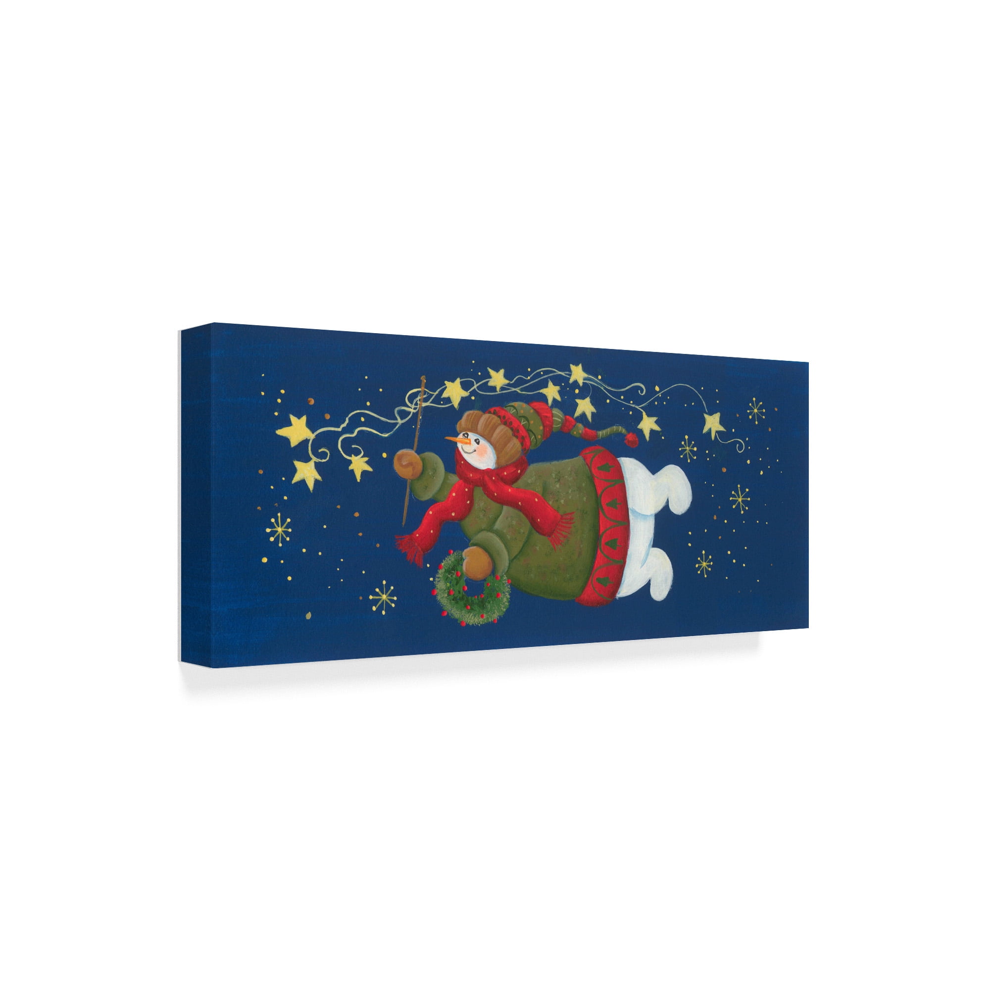 Trademark Fine Art 'Flying Snowman' Canvas Art by Beverly Johnston
