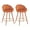 Orange, variant on Guyou 25.5" Bar Stool Set of 2, Modern Velvet Upholstered Counter Height Barstools with Petal Back and Gold Metal Ring Footrest for Kitchen Island Home Bar Restaurant, Orange