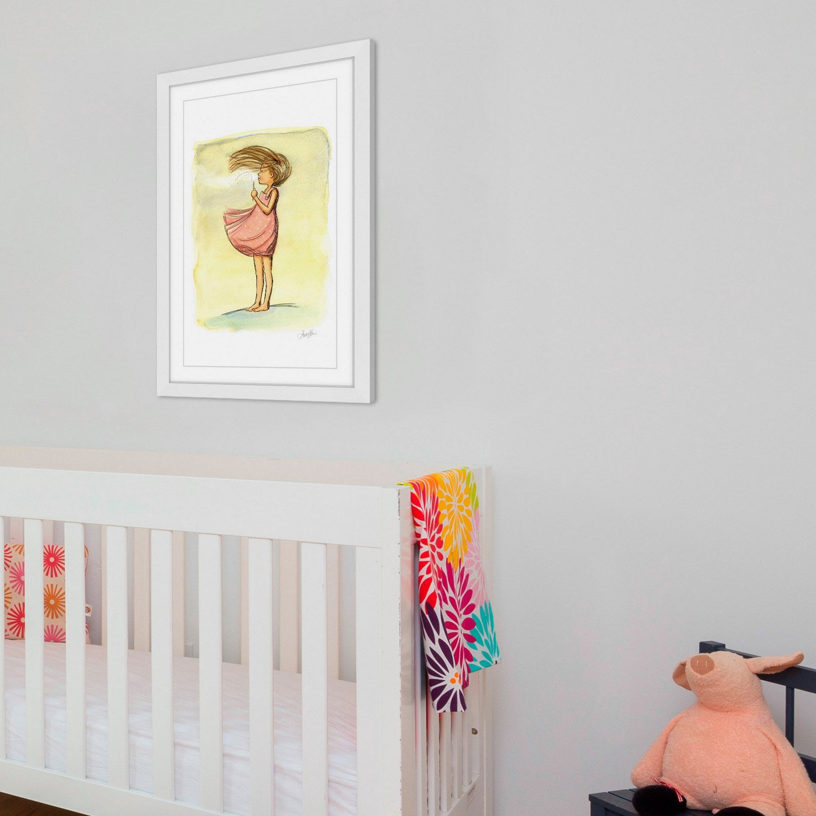 "Make A Wish" Framed Painting Art Print, 20" x 1.5"
