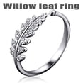 thumbnail image 2 of PVCS The Fashion Set Diamond Leaf Opening Ring Reveals Your Unique Personality, 2 of 2