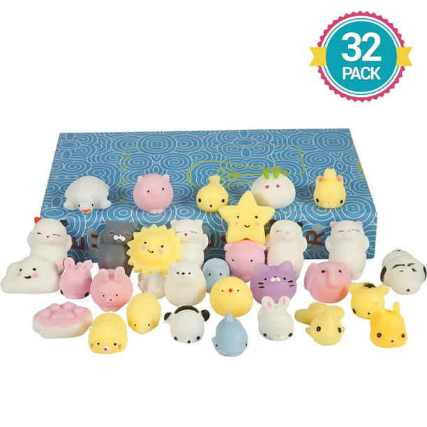 32Pcs Mini Mochi Squishy Toys Cute Animal Squishies Squishy Stress