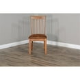 thumbnail image 4 of Pemberly Row 19" Traditional Mindi Wood Slatback Chair in Rustic Oak (Set of 2), 4 of 8