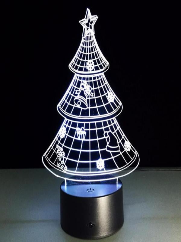 Optical Illusion 3D Christmas tree Light Decoration