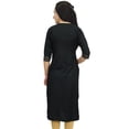 thumbnail image 5 of Bimba Women's Ethnic Black Designer Tunic Indian Kurti Long Blouse Kurta-26, 5 of 7