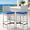 Grey, variant on Danrelax Outdoor Wicker Bar Stools Set of 4, Rattan Counter Height Patio Chairs with Cushions for Balcony Garden Lawn, Black