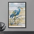 thumbnail image 2 of wall26 Framed Canvas Print Wall Art Retro Wood Panel Blue Beach Crane Bird Nature Wilderness Illustrations Modern Art Decorative Rustic Relax/Calm for Living Room, Bedroom, Office - 24"x36", 2 of 5