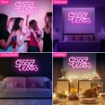 thumbnail image 7 of Good Vibes Neon Sign, LED Neon Signs for Wall Decor, Neon Lights Powered by USB for Bedroom, Party, Bar, Wedding Decor, 7 of 7