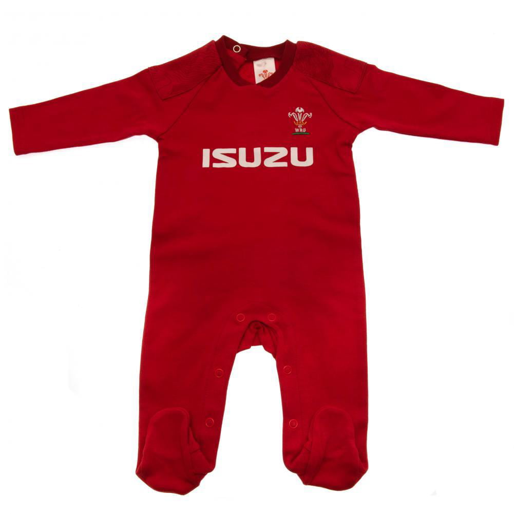 Wales WRU 2019 World Cup Baby Grow Infant 3 Piece Rugby Gift Set Red/White 