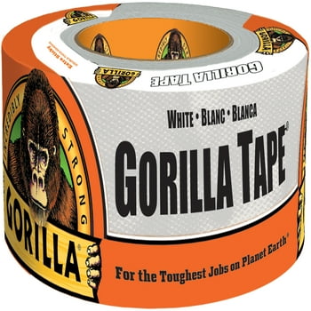 Gorilla Glue White Tape, 10 yd Roll, Incredibly Thick and Strong