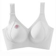 thumbnail image 3 of Guluxicc 2 Pack Bras for Women Seamless Wireless Push Up Bra No Underwire Comfort Everyday Bras, White, 5XL, 3 of 6