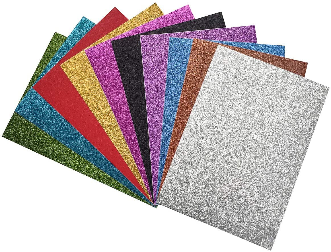 Choose a Colour A4 Heavily Glittered Craft Foam Sheets 