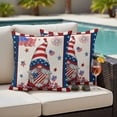 thumbnail image 5 of U.S. Flag Dwarf Pillow Covers 2 Pack Vintage Star Heart Red Striped Independence Day Pillowcase Waterproof Outdoor Throw Pillow Cover for Patio Garden Square Cushion 24”x24”, 5 of 9