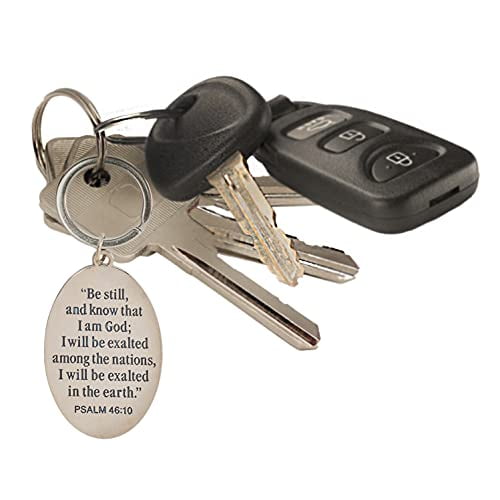 Dicksons Be Still and Know That I Am God Christian Key Ring Keychain