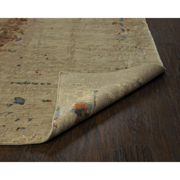 Alora Decor Noble 8' x 10' Abstract Beige Rust/Gray/Rust/Blue Hand Knot Area Rug