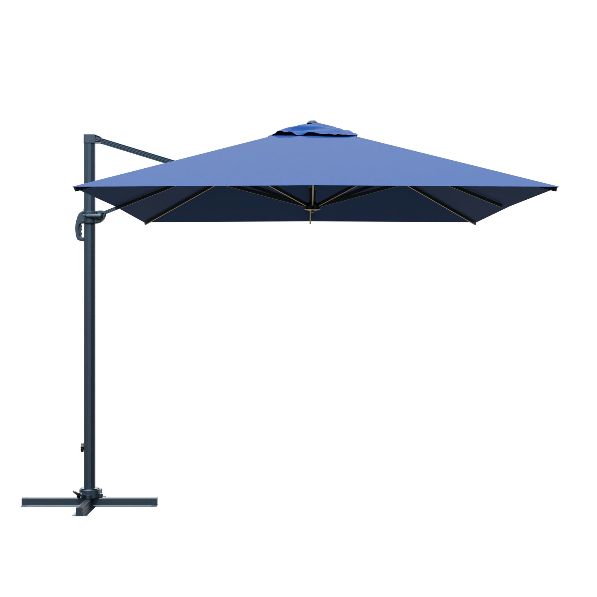 Meetleisure 10 X 13FT Outdoor Patio Umbrella Market Umbrella with Push Button Tilt and Crank, 8 Aluminum Sturdy Ribs for Garden, Lawn, Pool, No Base