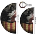 thumbnail image 3 of FMSHPON 4th of July Patriotic American Bald Eagle on Grunge Flag Xmas Christmas Tree Skirt Stand Mat for Holiday Party Decoration Indoor Outdoor 36 inches, 3 of 6