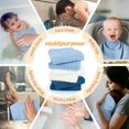 thumbnail image 4 of Paño para eructos MIGIOL Baby, muselina 100% algodón, paquete de 6 unidades (blanco y azul), 4 of 7