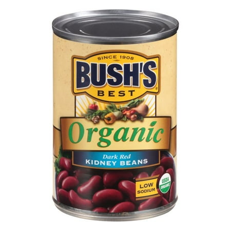 BUSH'S Organic Dark Red Kidney Beans  15 oz