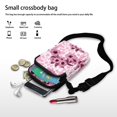 thumbnail image 7 of HELLHERO Floral Leopard Pink with Zipper Sling Bag with Adjustable Shoulder Strap Polyester 4.33"x1.97"x7.09" for Men, Women, 7 of 7
