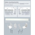 thumbnail image 2 of Linen Avenue Cordless 2" Faux Wood Blind White 56 W x 72 H, Partial Inside Mount (Arrives ½ Inch Narrower), 2 of 8