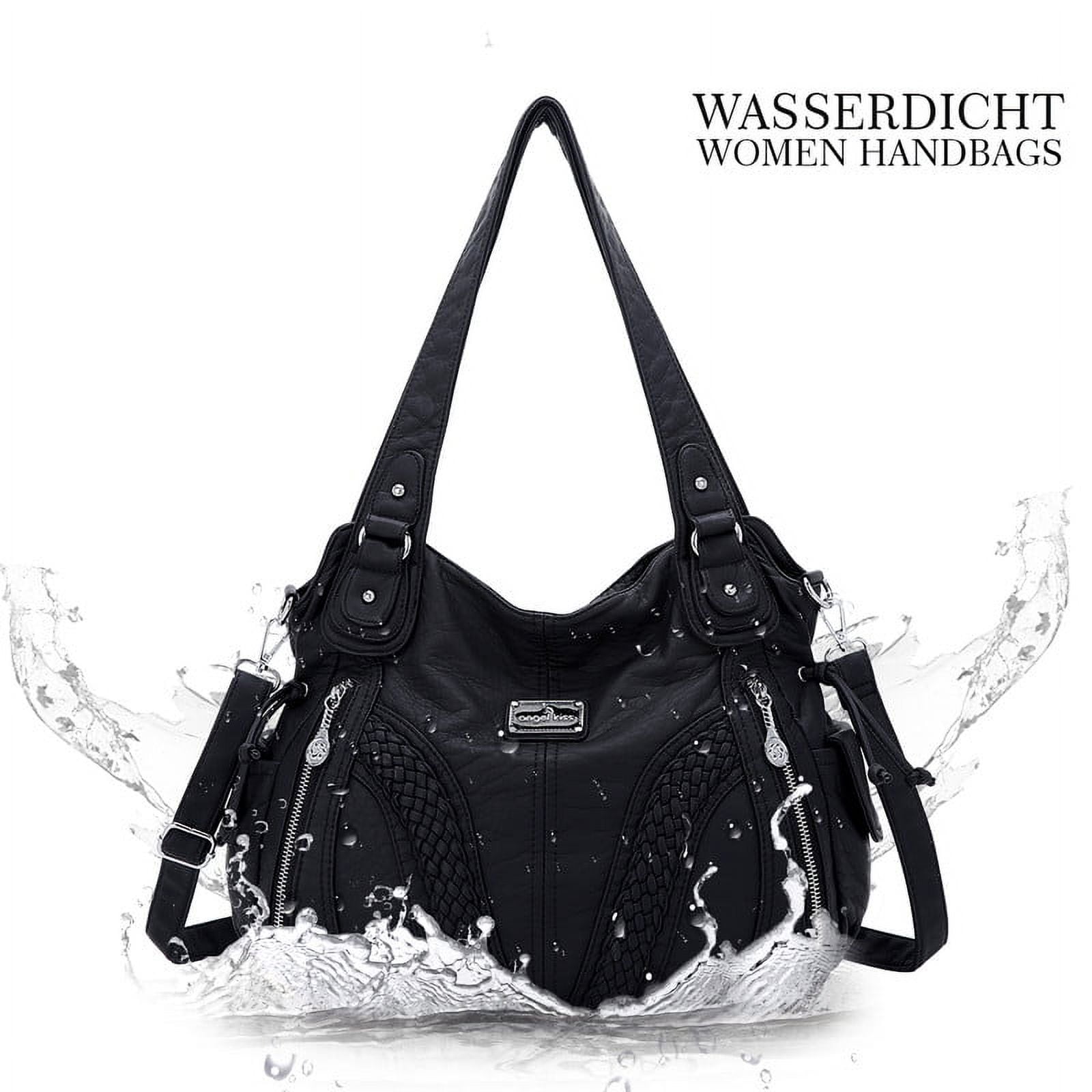 Angelkiss Women's satchel handbag Flexible multiple pockets with adjustable shoulder straps