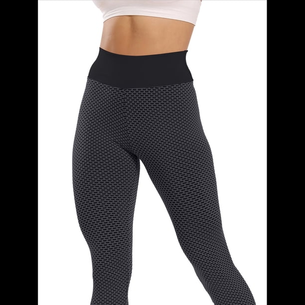 Leggings Levanta Glúteos para Mujer, Control de Abdomen, Entrenamiento, Yoga, Cintura Alta, de Gimnasio. Negro XL