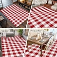 thumbnail image 6 of 5x7 Area Rugs, Farmhouse Buffalo Plaid Non-Skid Rubber Backing Large Rectangle Rugs - Living Room Bedroom Home Office, Red White Checkered Indoor Floor Mat Carpets Washable Rug, 6 of 9