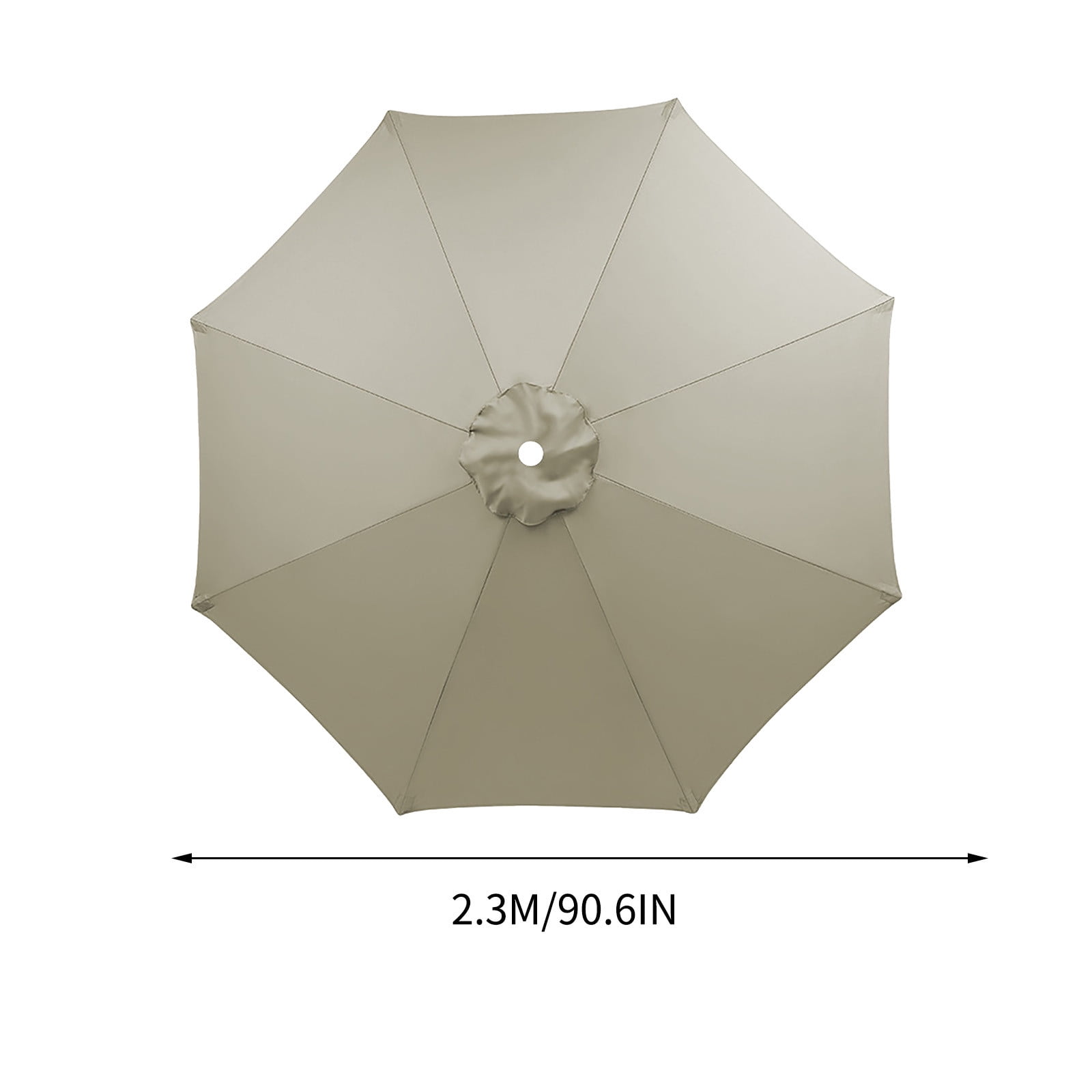 Darzheoy 7.5FT Outdoor Patio Umbrella Cloth Replacement, Outdoor Patio Market Umbrella with 8 Sturdy Umbrella Ribs, UV Protection, Waterproof (No Umbrella Stand)