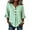 #0453-Green, variant on Boho Tops for Women Notch V Neck Button Front Vertical Stripe Print Short Sleeve Tops for Women Regular Fit Wrinkle Resistant Lightweight Curved Hem Tops for Women