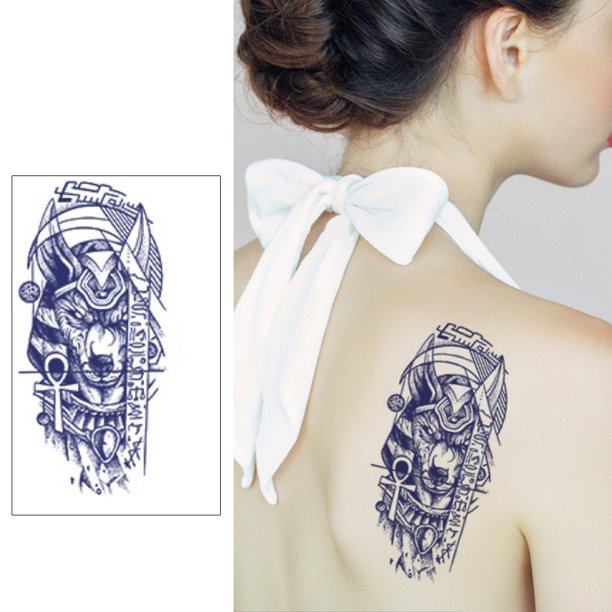 Cuadros Decorativos Juego de pegatinas de tatuaje de jugo de hierbas a prueba de agua, 8 Uds., pegatina de tatuaje de animales para adultos Wdftyju embutido en tela