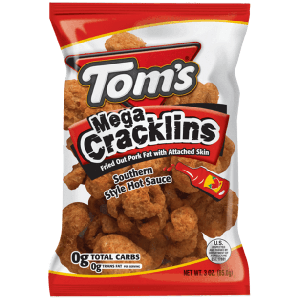 Toms Tom's Pork Cracklins Mega Single Serve