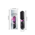 thumbnail image 3 of Cordless Hair Straightener Brush - Portable Rechargeable Ceramic Styling Brush with Adjustable Heat Modes & LED Display, Perfect for Travel & Everyday Use (Black), 3 of 9