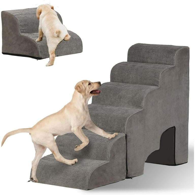 Curved Dog Stairs 24 inches High, Dog Ramp Stairs for Small Dogs