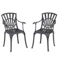 thumbnail image 2 of Homestyles Grenada Aluminum 5 Piece Outdoor Dining Set in Charcoal, 2 of 9