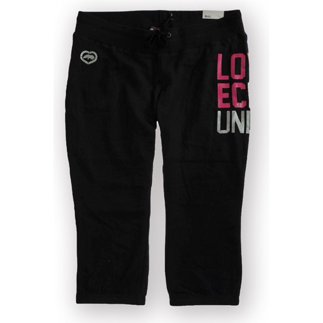 Ecko Unltd. Pantalones de chándal casuales Bbottom Loveri para mujer, negro, extragrande
