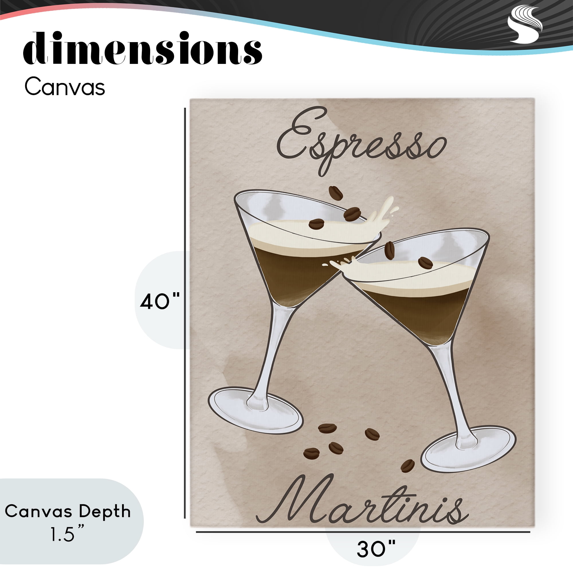 Stupell Industries Cheers Espresso Martinis Canvas Wall Art, design by Marcus Prime