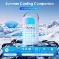 thumbnail image 2 of Portable Air Conditioners, Evaporative Air Cooler, 4-in-1 Personal AC Fan with Humidifier, 1500ML , 3 Speeds & 2 Mist Modes, Remote, USB-C Cooling for Bedroom Office Camping, 2 of 6