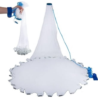 Saltwater American Fishing Cast Net 3/8inch Mesh Size for Bait Shrimp Trap  Fish Heavy Duty Sinkers Throw Net 8FT Radius - Walmart.com