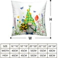 thumbnail image 6 of Spring Decorations Pillow Covers Gnome Floral Throw Pillows Case 20 x 20 Butterfly Coloful Flowers Pillowcases Set of 2 Spring Day Decor for Indoor Living Room Bed, 6 of 6