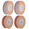 thumbnail image 2 of 4 Roll of 2 Yard Adhesive Ribbon Weaving Cotton Hollow Brim Gift Packaging Ribbon DIY Self-sticking Accessories for Party Home Office (Mixed Color), 2 of 3