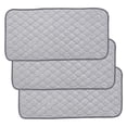 thumbnail image 2 of 3 Pack Quilted Thicker Waterproof Cradle Sheet, Washable Reusable Bamboo Cotton Changing Pad Liners Table Cover Liners (Gray 14” x 26”), 2 of 6