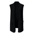 thumbnail image 4 of BODOAO Sleeveless Long Cardigans for Women Summer Vest Open Front Lightweight Cardigan Dressy Blazer Women Solid Print V Neck Coat Open Front Cardigan Sleeveless Loose Outwear with Pockets Black M, 4 of 4