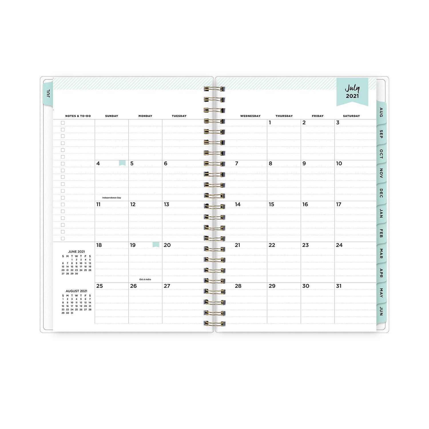 Day Designer Black Stripe Medium Weekly/Monthly Planner for 2021-2022